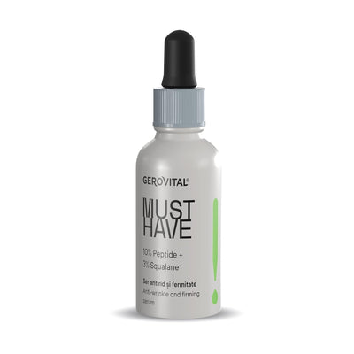 Gerovital Must Have, Anti-Wrinkle and Firming Serum with 10% Peptides and 3% Squalane