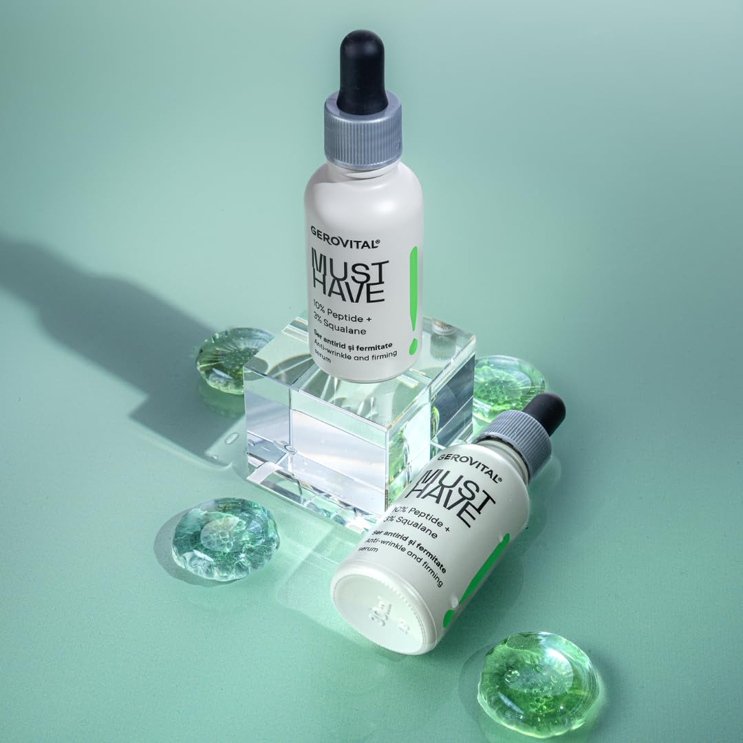 Gerovital Must Have, Anti-Wrinkle and Firming Serum with 10% Peptides and 3% Squalane