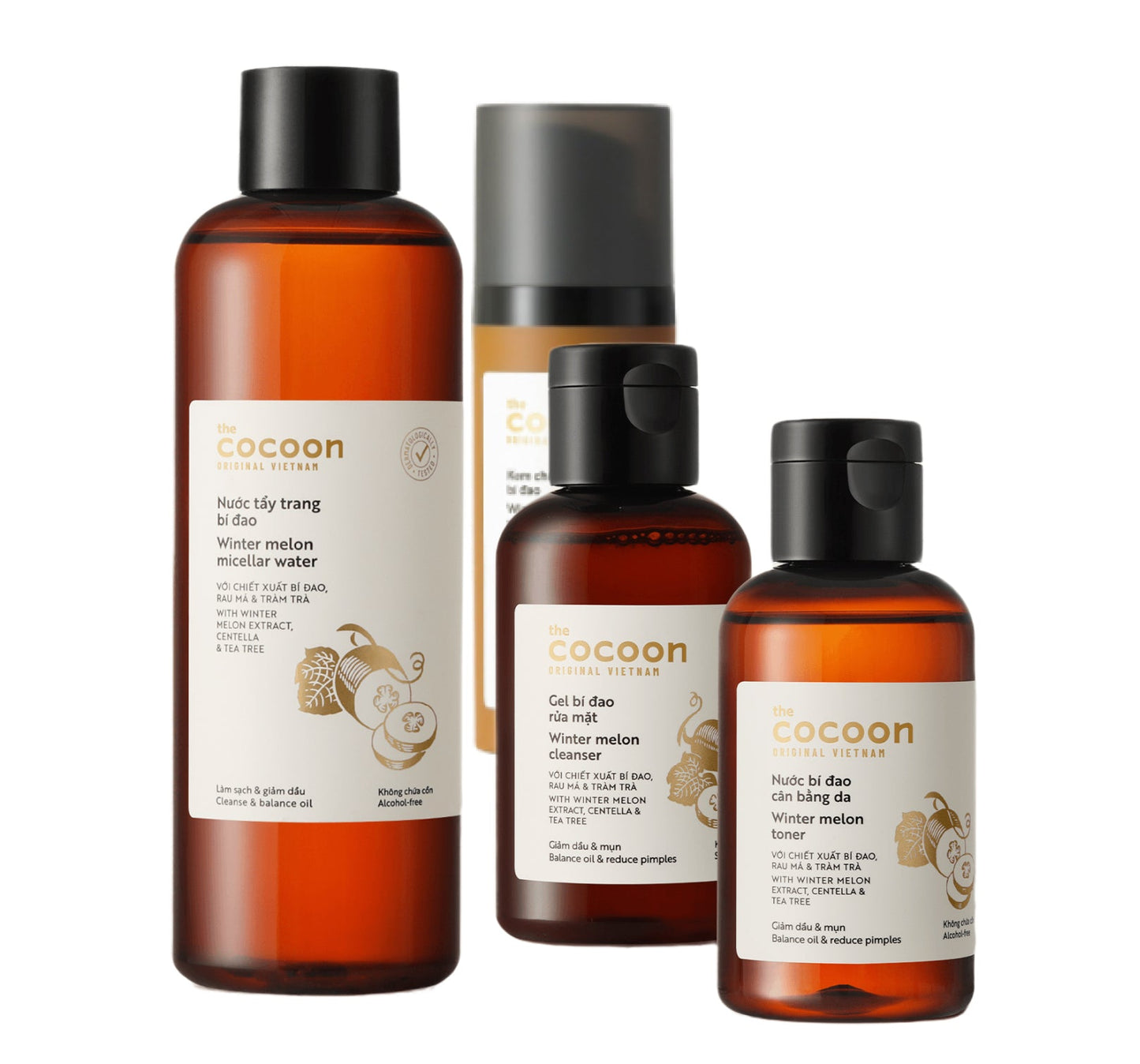 Combo to remove makeup, balance, control oil for acne skin