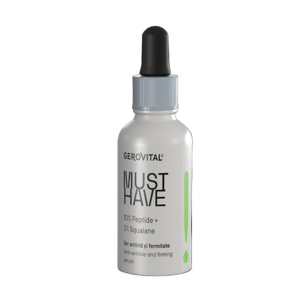 Gerovital Must Have, Anti-Wrinkle and Firming Serum with 10% Peptides and 3% Squalane