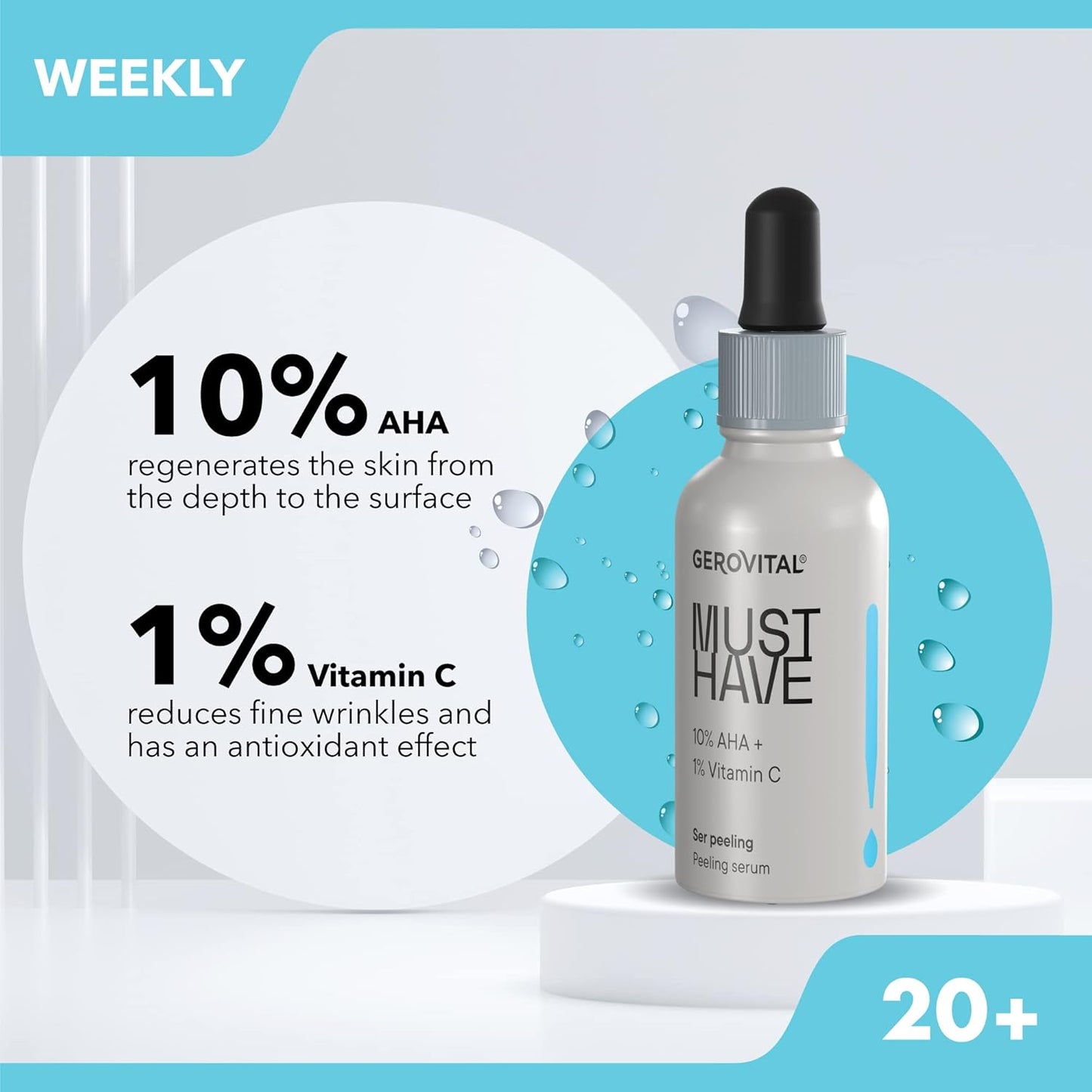 Gerovital Peeling Serum with 10% AHA